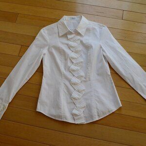 Steffen Schraut ruffle blouse white Size 36 US XS/S